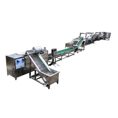 China High Efficiency Large Scale Frozen French Fries Making Machine Potato Chips Production Line for sale