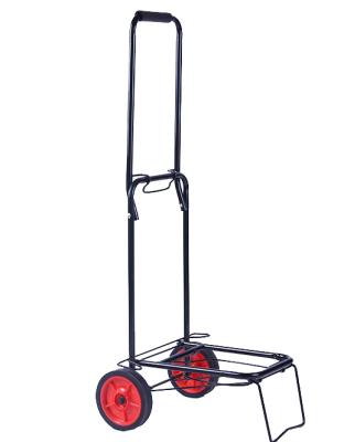 China Customizable Collapsible Folding Hand Trolley Light Weight Small Luggage Portable Foldable Aluminum Shopping Trolley for sale