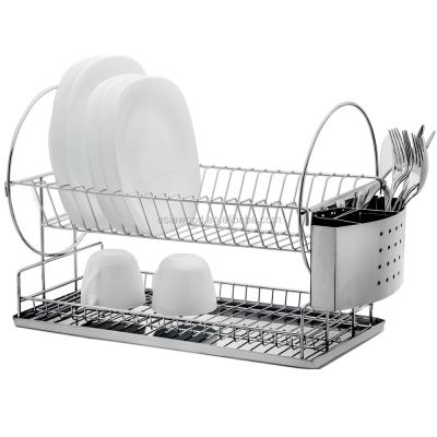 China Sustainable Hot Sale Stainless Steel Plate Storage Rack 2 Tier Plate for sale