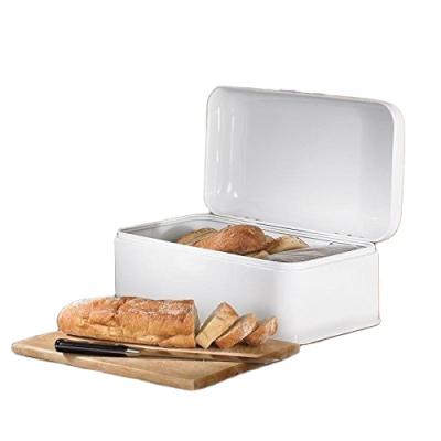 China Freshness Keeping Kitchen Powderbread Stainless Steel Bread Bin Metal Iron Bread Storage Box for sale