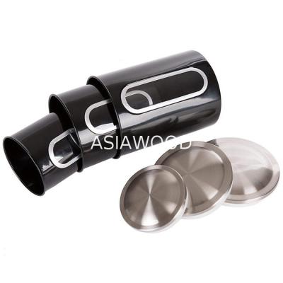 China Seal Up Airtight 3 Sets Stainless Steel Kitchen Canisters High Quality for sale