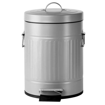 China Sustainable Home Deco Dust Bin Galvanize Pedal Bin With Liner Garbage Bin for sale