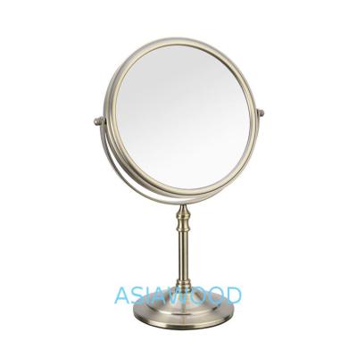 China High Quality Adjustable 2-Face Bathroom Makeup Mirror LED Lighted Makeup Mirror Desktop Bathroom for sale