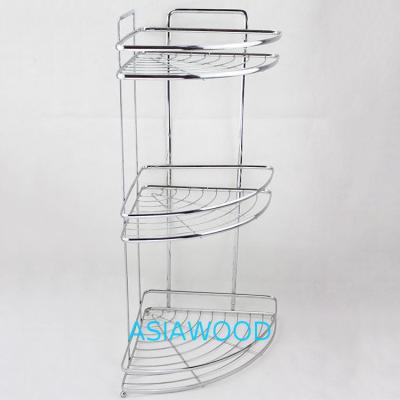 China Good Quality Store Sundries Bathroom Rack For Shower Corner 3 Layers for sale