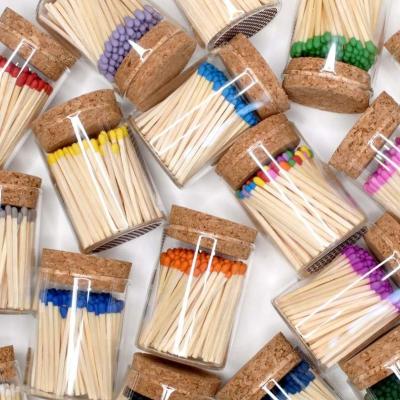 China Household Bottled Wooden Matches For Aromatherapy Candles , Gift Beautifully Wrapped Wooden Matches In Bottle for sale