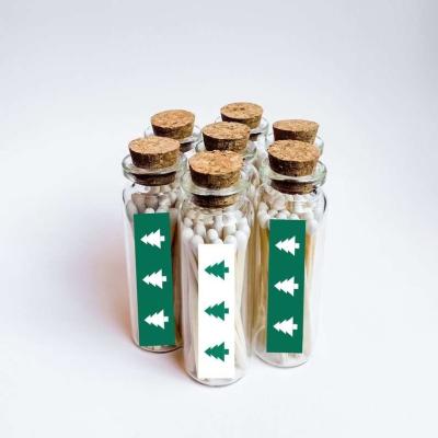 China Household Wooden Matches In Bottle Candle Aromatherapy , New Custom Colored Match Sticks In Glass Jar Bottle Matches for sale