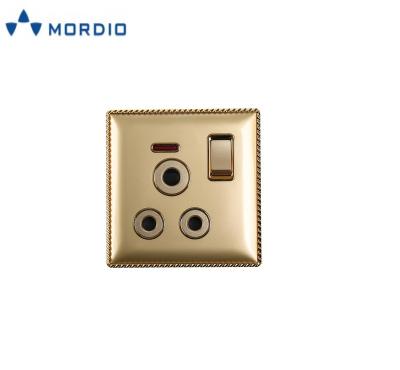 China Golden House K3.3 Iraq Market Wall Switch Electrical Outlet 3pin 13A Plug for sale