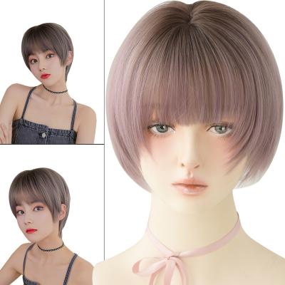 China More Sale Amazon WIGS 7JHH Young Korean Japanese Short Bob Hair Seller 10 Inches Hair Pink Wigs Cosplay Synthetic Ombre Bob Wigs for sale