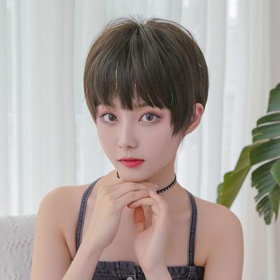 China Wholesale 7JHH Ombre Short Bob Hair Wig Vendor Korean 150% 180% Density Younger Wig With Bangs Synthetic Hair Cosplay Bob Wigs for sale