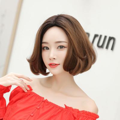 China 7JHH Hot Selling WIGS 2021 Youngest 13 Inch Chocolate Color Bob Synthetic Wigs For Women Christmas Short Bob Wigs Cosplay No Bangs for sale