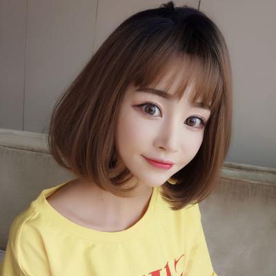 China 7JHH 2021 Younger WIGS 2021 Chocolate Color Bob Synthetic Wigs For Women Christmas Cosplay Hot Short Bob Wigs for sale