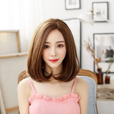 China Wholesale Younger Density 7JHH Natural Straight Wig 150% 180% Long With Bangs 26 Inches Synthetic Hair Wig For Women for sale