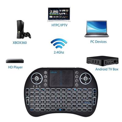 China Wireless Backlit Keyboard For PC/TV Box 2.4G With Touchpad Mini Wireless Gaming Keyboard Portable Handheld for sale