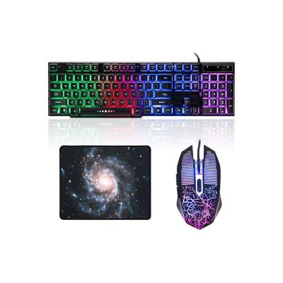 China Other Wired RGB by Travelcool Illuminated Keyboard and Mouse Set Mechanical RGB Gaming Keyboard and Mouse for Computer Gamer for sale