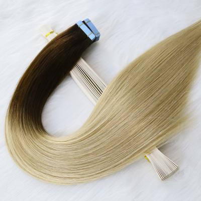 China Wholesale Thick Curly Double Drawn Hair Double Loop Tape European Seamless Invisible Skin Injected Tape In Human Virgin Hair Extension for sale