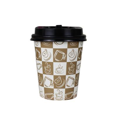 China Disposable factory price biodegradable cheap take away biodegradable paper cup with lids for sale