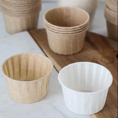 China Biodegradable Dessert Cupcake Ketchup Cups Paper Sauce Food Party Baking Mold for sale