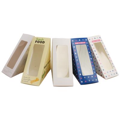 China Lovely Cake Bread Disposable Baking Foods Packaging Gift Box Paper Sandwich Box for sale