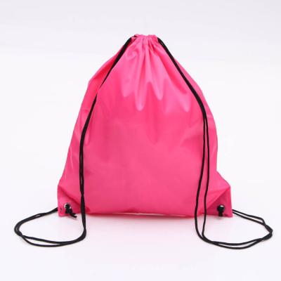 China Wholesale custom logo 210D polyester drawstring bag factory low price cheap drawstring bag for sale