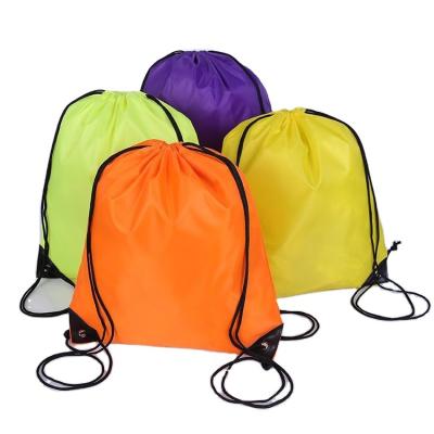 China Cheap Drawstring Bag 210d Polyester Drawstring Bag Gift Bag With Logo for sale