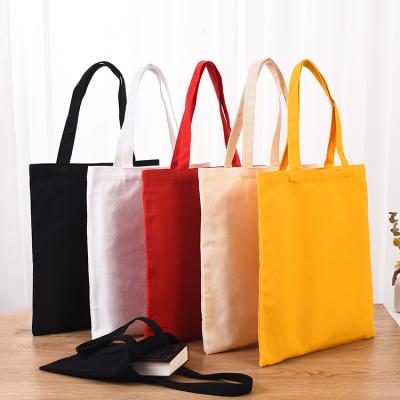 China Custom Printed Organic Canvas Handled Cotton Tote Bag Plain Canvas Bag Eco Friendly Cotton Bags for sale