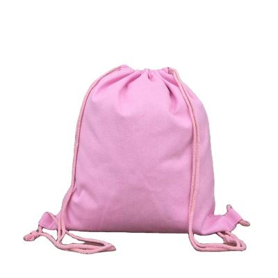 China Wholesale Canvas Drawstring Drawstring Cotton Backpack Single String Canvas Drawstring Bag for sale