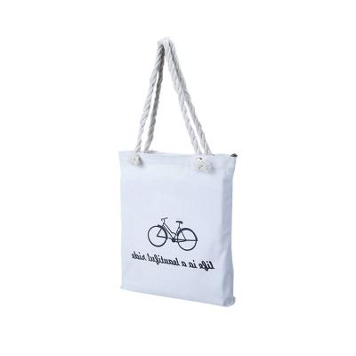 China Custom Printed Recyclable Canvas Cotton Tote Shopping Bags With Logo for sale