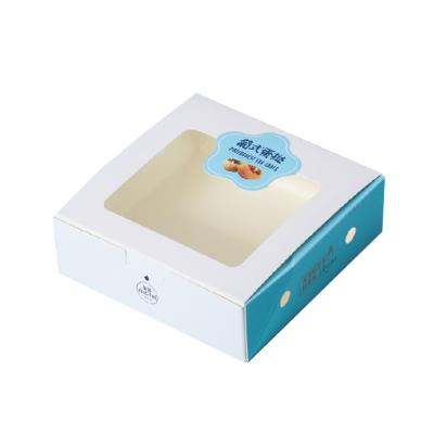 China White Board Disposable Food Packaging Container For Eggs Food Grade Tart Paper Boxes for sale