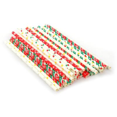 China Minimalist Christmas Cocktail Drinking Popular Disposable Wholesale Paper Straws for sale