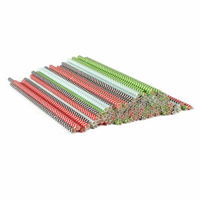 China Custom Colorful Disposable Paper Straws Disposable Biodegradable Paper Drinking Straw for sale