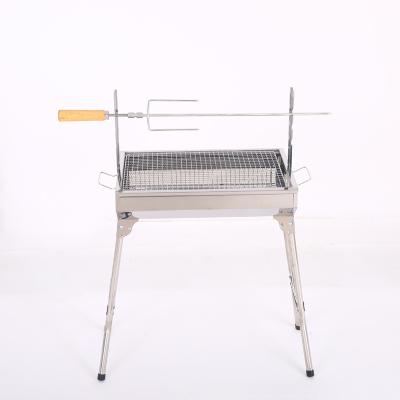 China Easily Assembled Steel Frame Outdoor Portable Rotating Barbecue Grill for sale