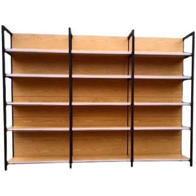 China Convenience Rack Wood Grain 5 Layer Convenience Storage Shelf for sale