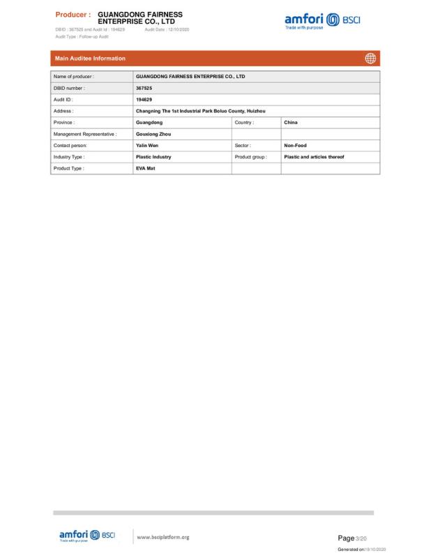 BSCI - Dongyang Red Film Supply Chain Management Co., Ltd.