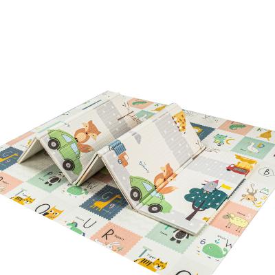 China Foldable Eco-Friendly Baby Game Mat Thick Waterproof Baby Crawling Mat Extra Large Play Mats for Babies Alphabets Reversible Multifunctional for sale