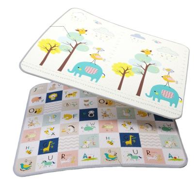 China Eco-Friendly Preschool Content Baby Play Mat Environmental Crawling XPE Foam Double Faced Design Roll Up Mat for sale