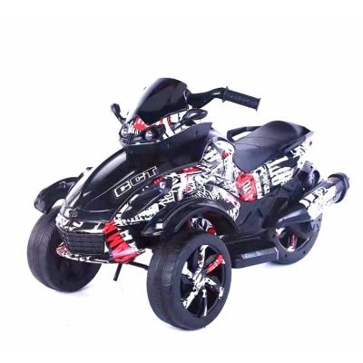 China Electric can be mounted on a motorcycle children's electric motorcycle baby tricycle children play car boys and girls can rest double size rechargeable baby buggy for sale