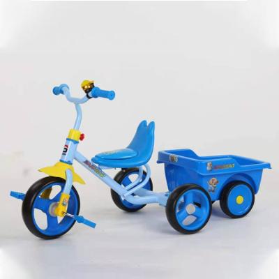 China Cheap Price Two Bar Seat Baby Easy Control Tricycle/Plastic Kids Tricycle With Back Seat For Sale for sale