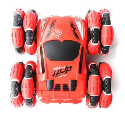 China New RC Hobby ABS 2.4g High-end Plastic Four-wheeled Side-travel Remote Control Rc Stunt Car For Kids for sale