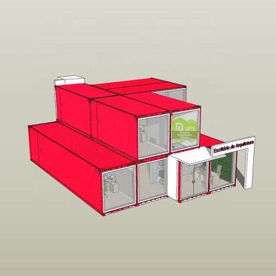 China 2021 new modern prefab modular container steel structure restaurant buildings for sale