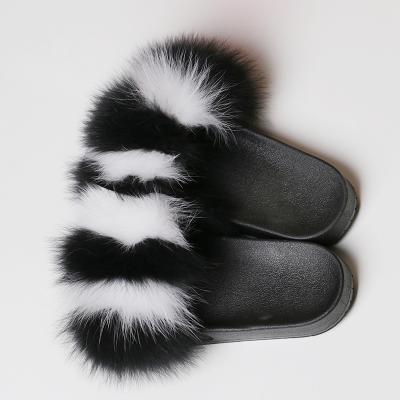 China Fashion Trend Fluffy Faux Fur Slippers for sale