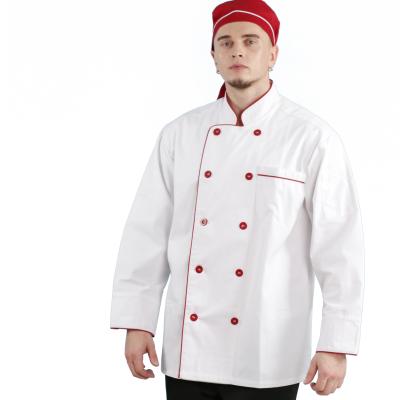 China Factory Price Breathable Long Sleeve Chef Uniform Design Logo Custom Chef Uniform For Restaurant Hotel for sale