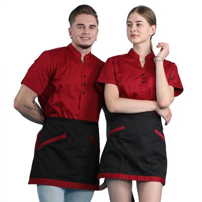 China No Pilling No Shrink Executive Short Sleeve Restaurant Manager Kitchen Chef Waitress Bar Uniforms Comfortable Sustainable Custom Wholesale Uniforms for sale