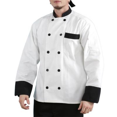 China Restaurant Chef Cross Coat Chef Jacket Kitchen Long Sleeve for sale