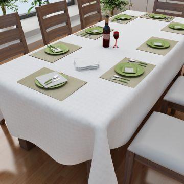 China Oilproof 100% MJS spun white polyester tablecloth for sale