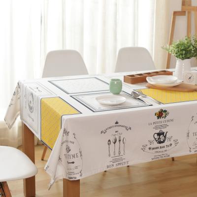 China China supplier waterproof cotton 100% linen table cover / pure linen tablecloth for sale