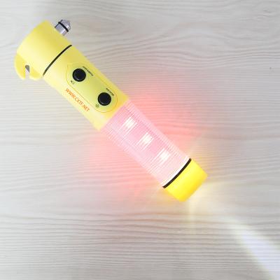 China Handy Roadside Accident Beacon Flashlight 4 In 1 Car Emergency Hammer for sale