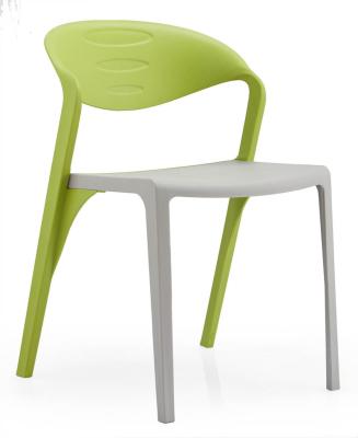 China Other Green Back Cheap Stackable Meeting Room Dining Chairs Lounge Furniture Restaurant Cafe PP Plastic Chair Without Armrest for sale