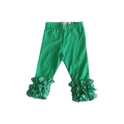 China Anti-pilling Custom Kids Clothing 2022 New Style Ruffle Gaiters Toddler Girl Clothes Summer Baby Casual Pants for sale