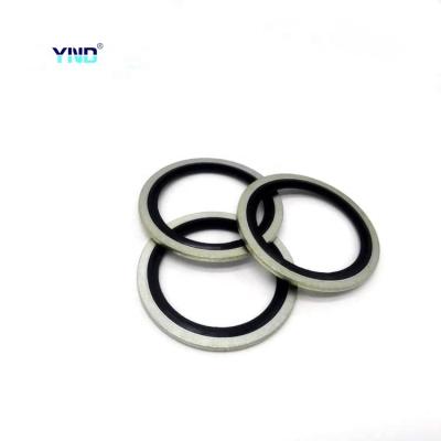 China Sealing Performance NBR Bonded Gasket Sealing Rubber Ring Stainless Steel Combination Gasket for sale