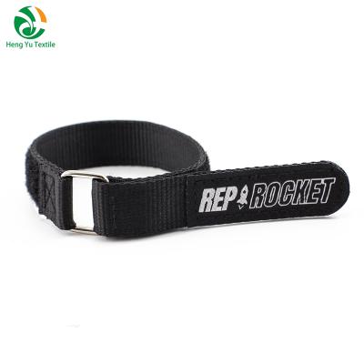 China Adjustable Custom Logo Manual Wrapping Hook And Loop Webbing Buckle Super Strong Strap for sale